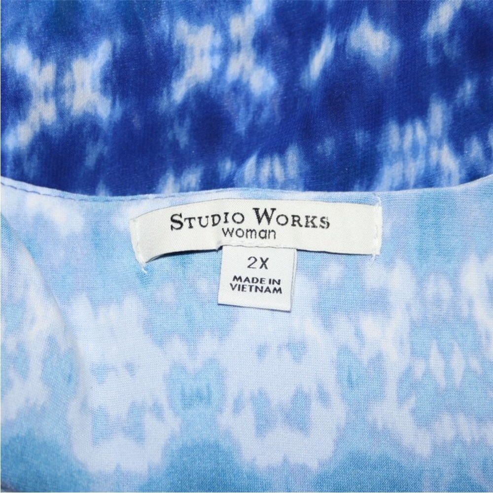 Studio Works Blue Sleeveless Dress Size 2X - Picture 4 of 4